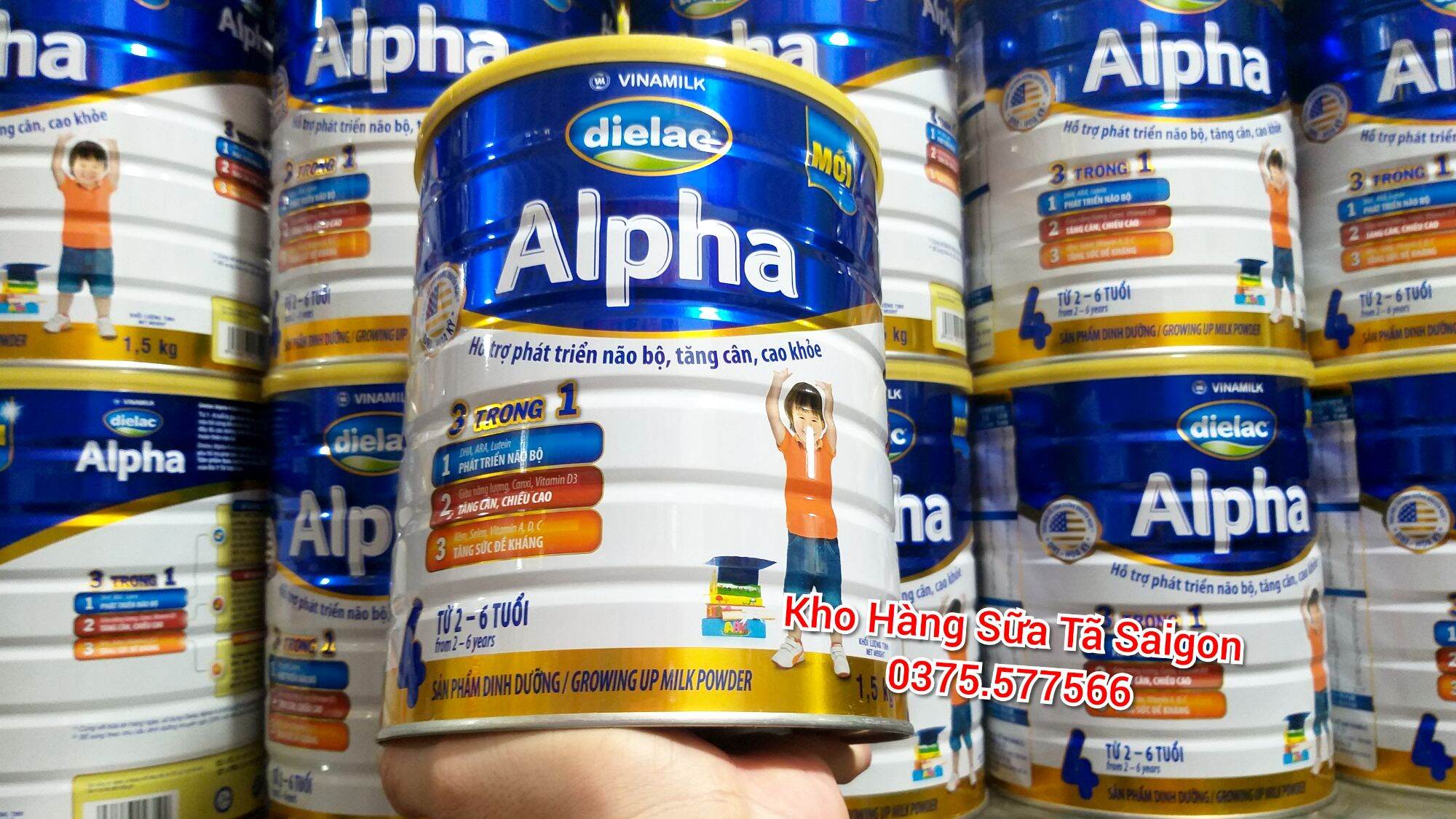 [HCM]Sữa bột Dielac Alpha lon 1.5Kg của Vinamilk