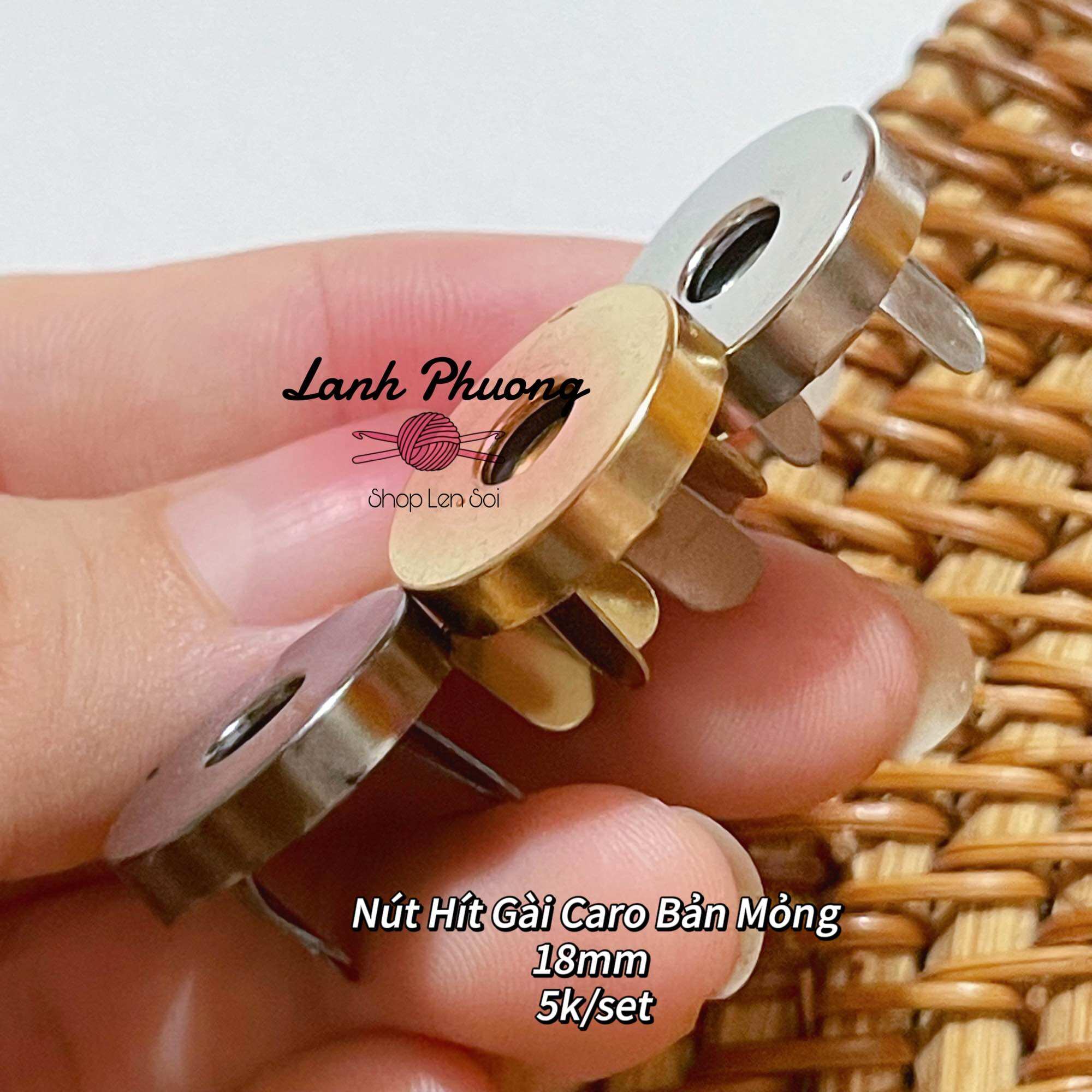 Nút Hít Gài Trơn, Bản Dầy 18mm