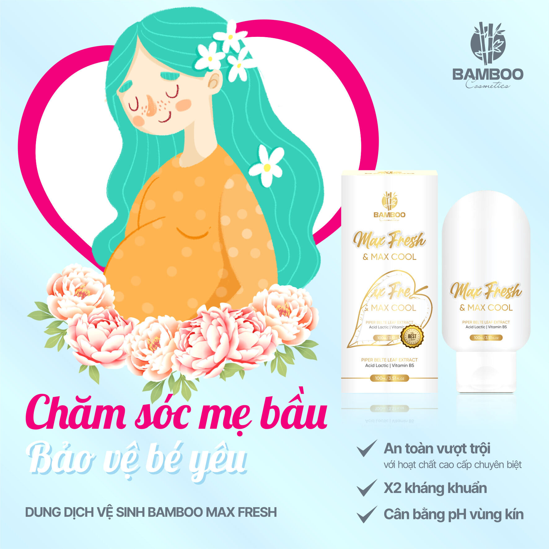 DUNG DỊCH VỆ SINH MAXFRESH BAMBOO