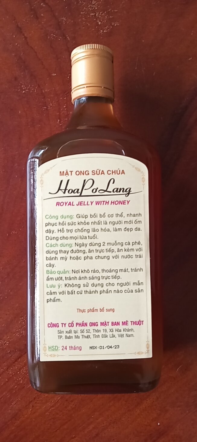 Mật ong sữa chúa Hoa pơ Lang 600ml