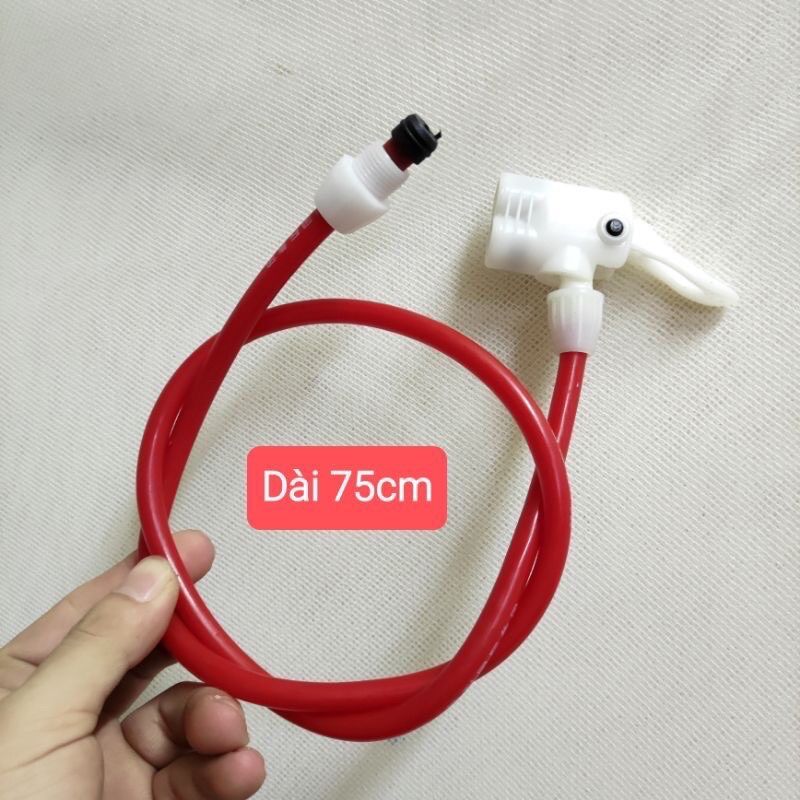 Dây vòi bơm xe đạp kèm đầu bơm