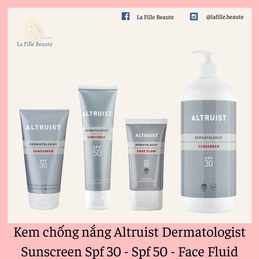 (Đại Lí Chính Thức) Kem Chống Nắng Altruist Dermatologist Sunscreen Spf 30 Spf 50 Face Fluid