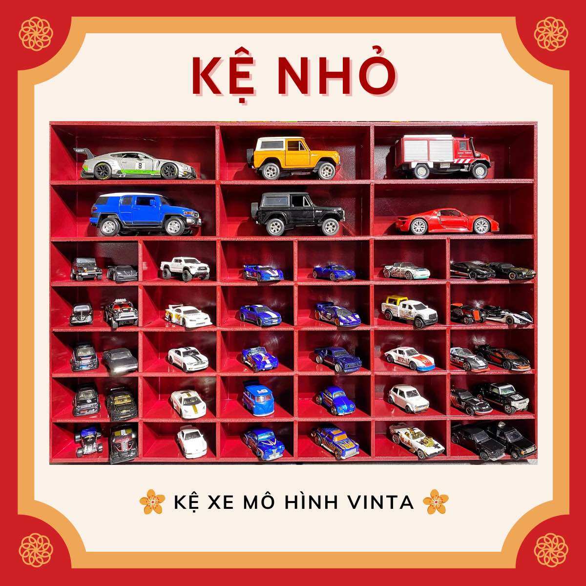 Kệ Nhỏ Trưng Xe Mô Hình Hot Wheels, Tomica tỉ lệ 1:64