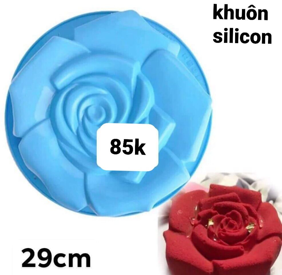 Khuôn silicon hoa hồng 29cm