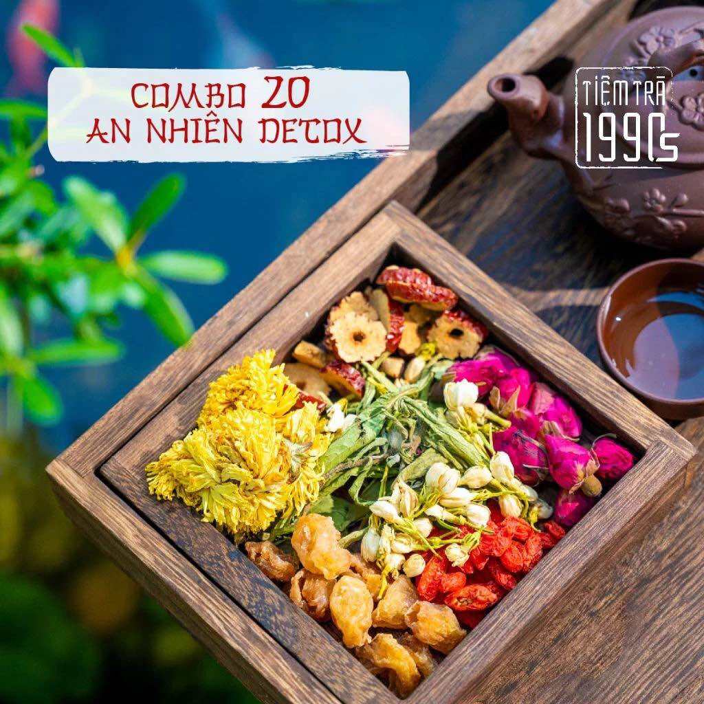 Combo Trà An Nhiên Detox 7 Vị Thanh Nhiệt Giải Độc Trà Thảo Mộc Tiệm Trà 1990s