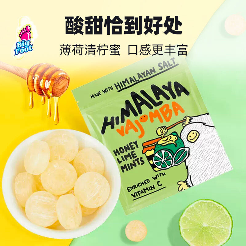 BigFoot Mints Sô Cô La Cứng Hương Bạc Hà Và Chanh Mật Ong Hương Vị Himalaya Vajomba Snack Sô Cô La Mát Mẻ Hương Vị Lâu Dài