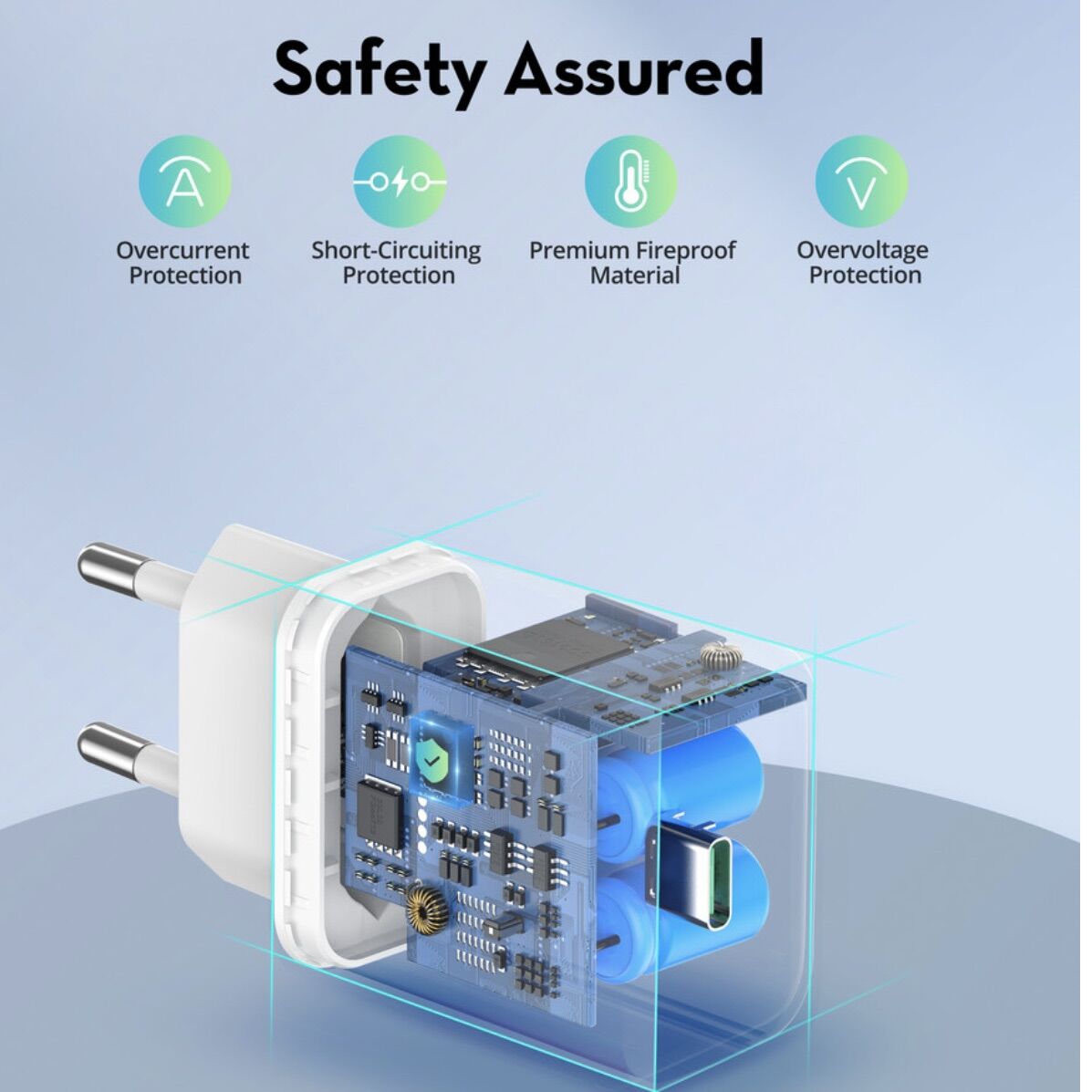 Củ Sạc Ravpower 25W PD/PPS RP-PC156 USB C
