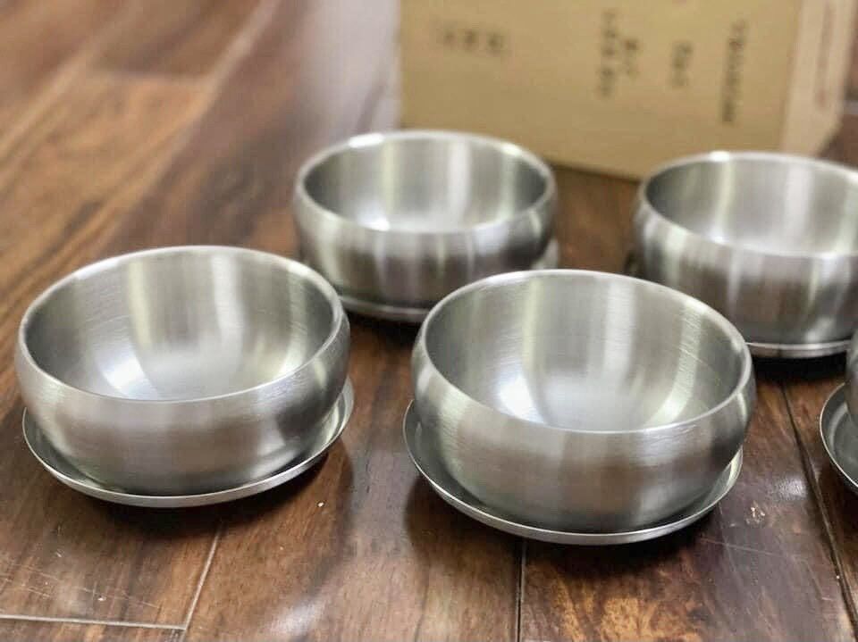 Bát inox 2 lớp Hàn Quốc có nắp đậy