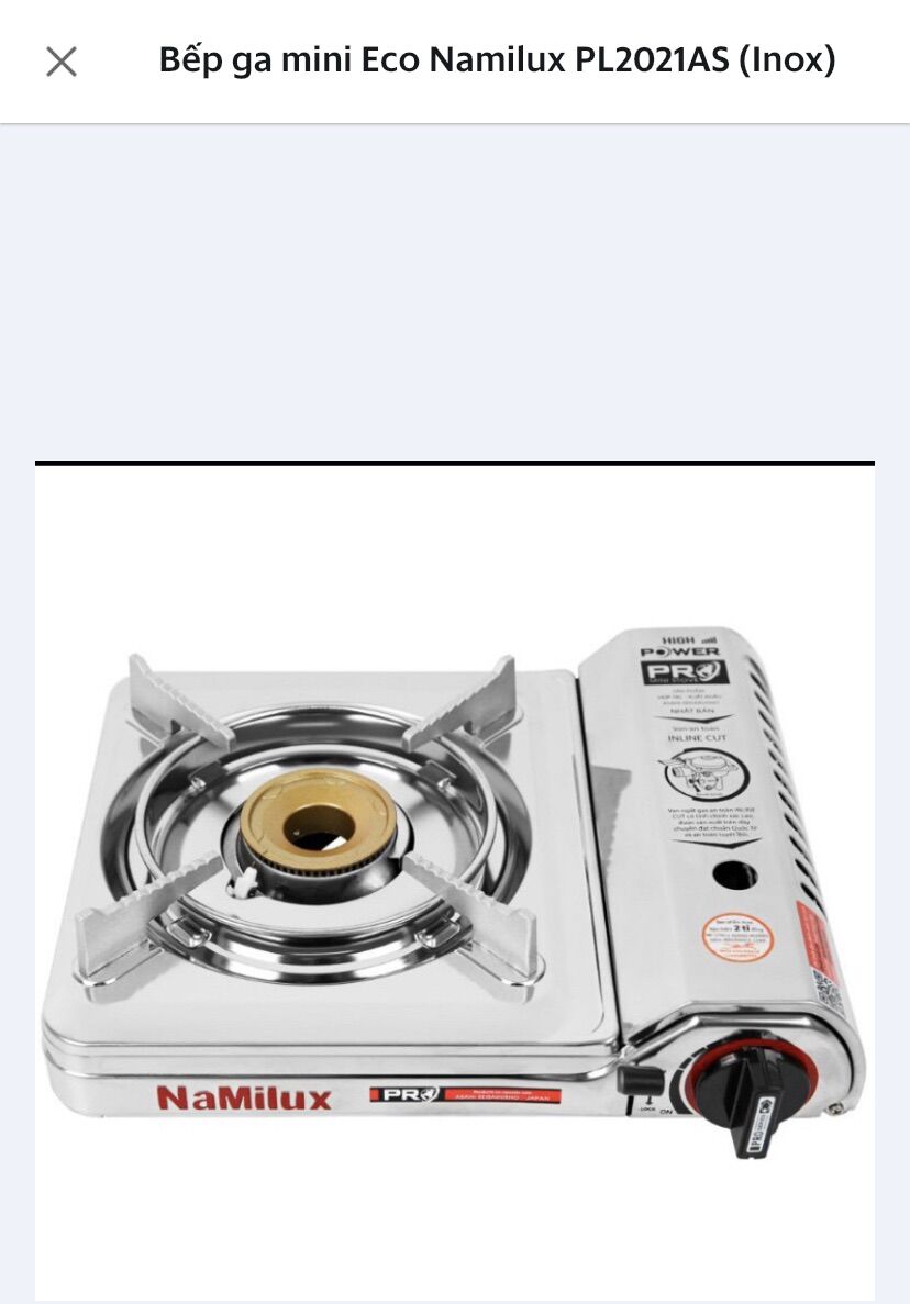 Bếp ga inox mini 2s chống cháy nổ namilux pl2021as