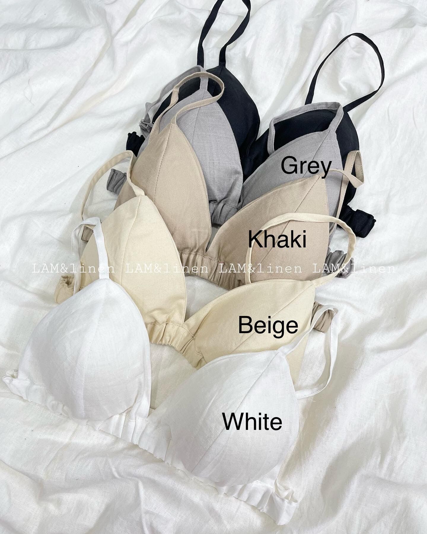 Áo ngực Bra vải Linen