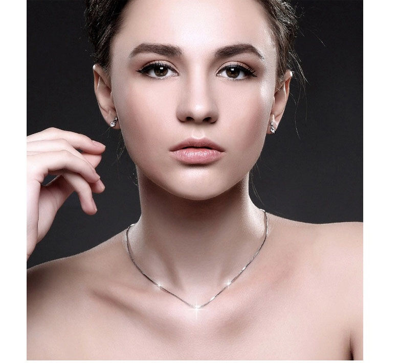 S990 Angel Wings Fine Silver Little Angel Necklace Pendant Angel Wings Guardian Angel Crystal Sweater Chain Pendant