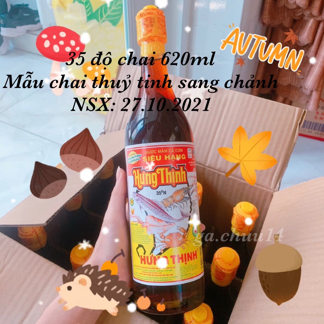 [HCM] Nước Mắm Hưng Thịnh 35 Độ Chai 620ml (MẪU MỚI)