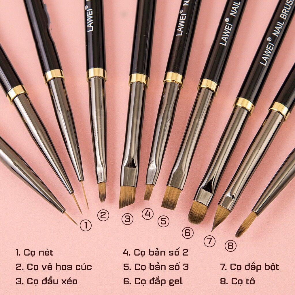 Bộ cọ vẽ móng 10 cây