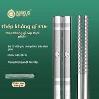 WODEBAIHUI | Đũa Inox 316 Chống Trượt Đạt Tiêu Chuẩn Thực Phẩm