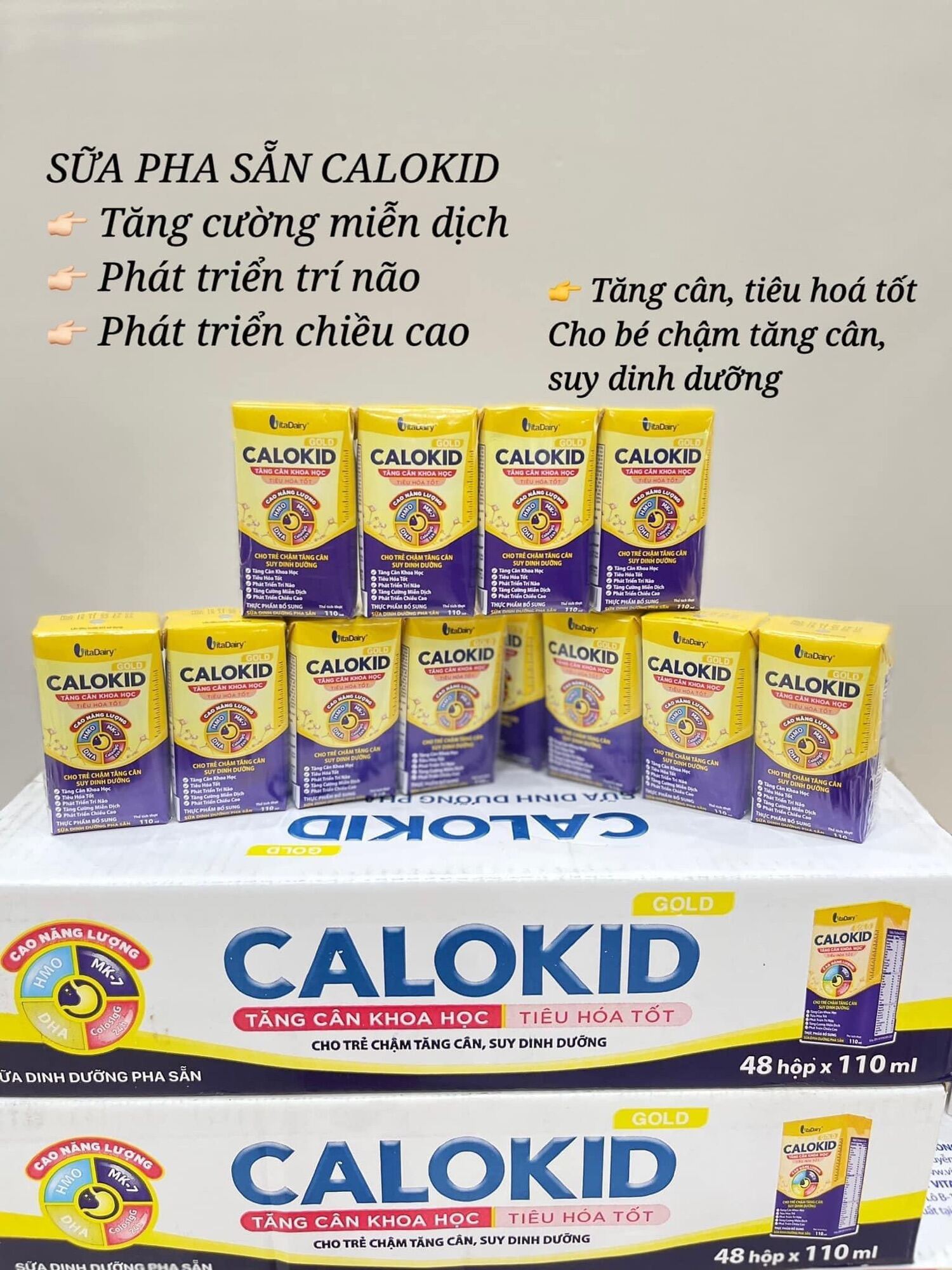 Sữa bột pha sẵn  calokid gold 110ml