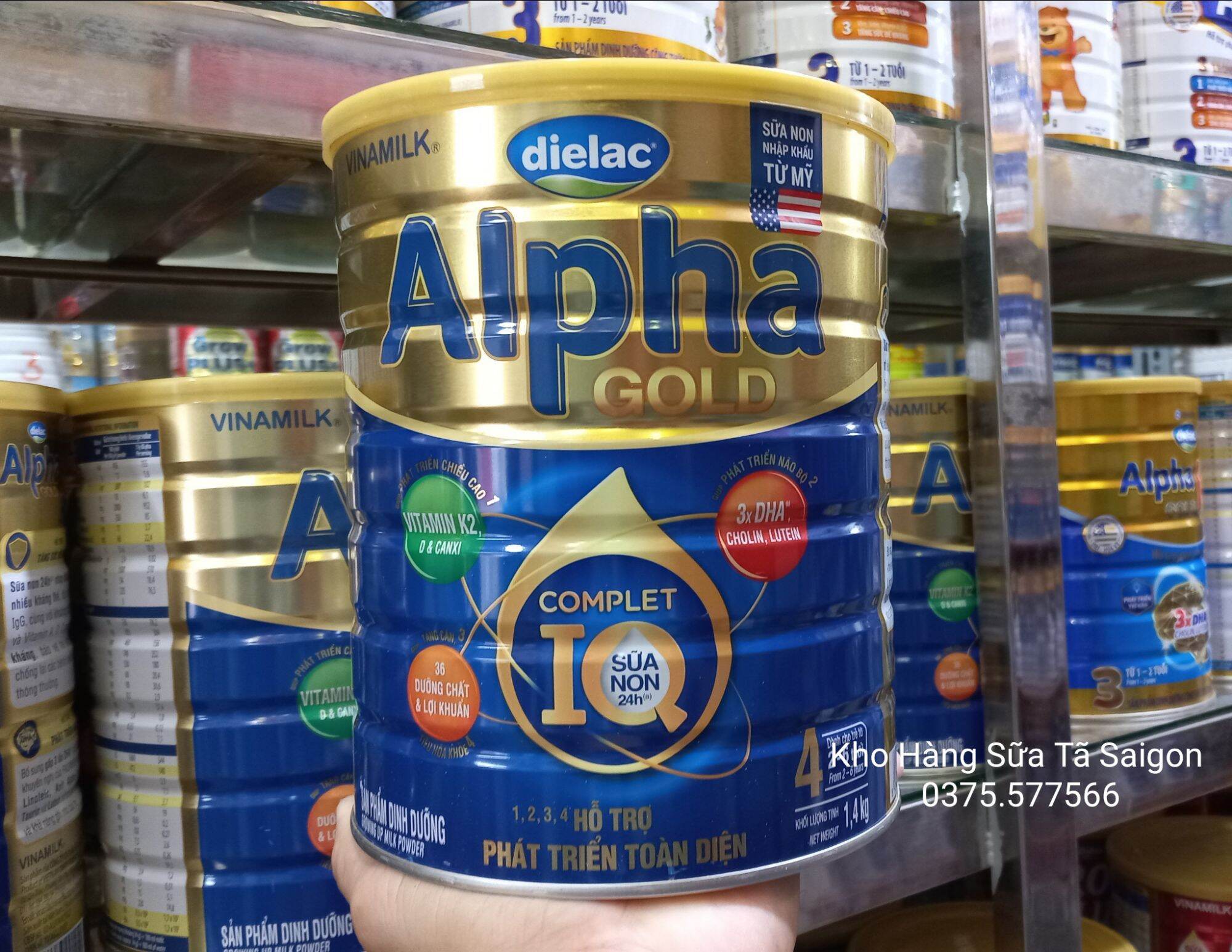 Sữa bột dielac alpha iq gold lon 1.4kg