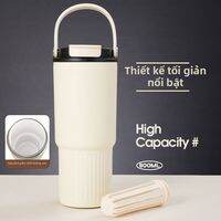 BIZE | Cốc Giữ Nhiệt 720ml Thép Không Gỉ 316 Có Ống Hút và Lưới Lọc Trà Chống Rò Rỉ Dùng Cho Nước Nóng hoặc Lạnh