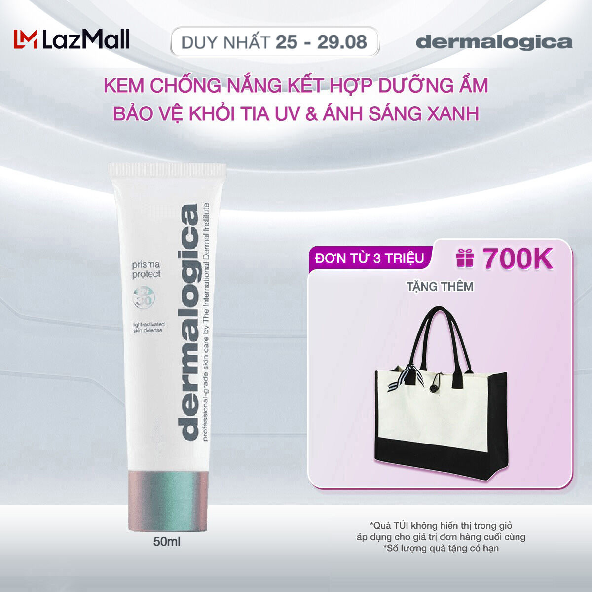 Kem chống nắng hoá học kết hợp dưỡng ẩm Dermalogica Prisma Protect SPF30 50ml