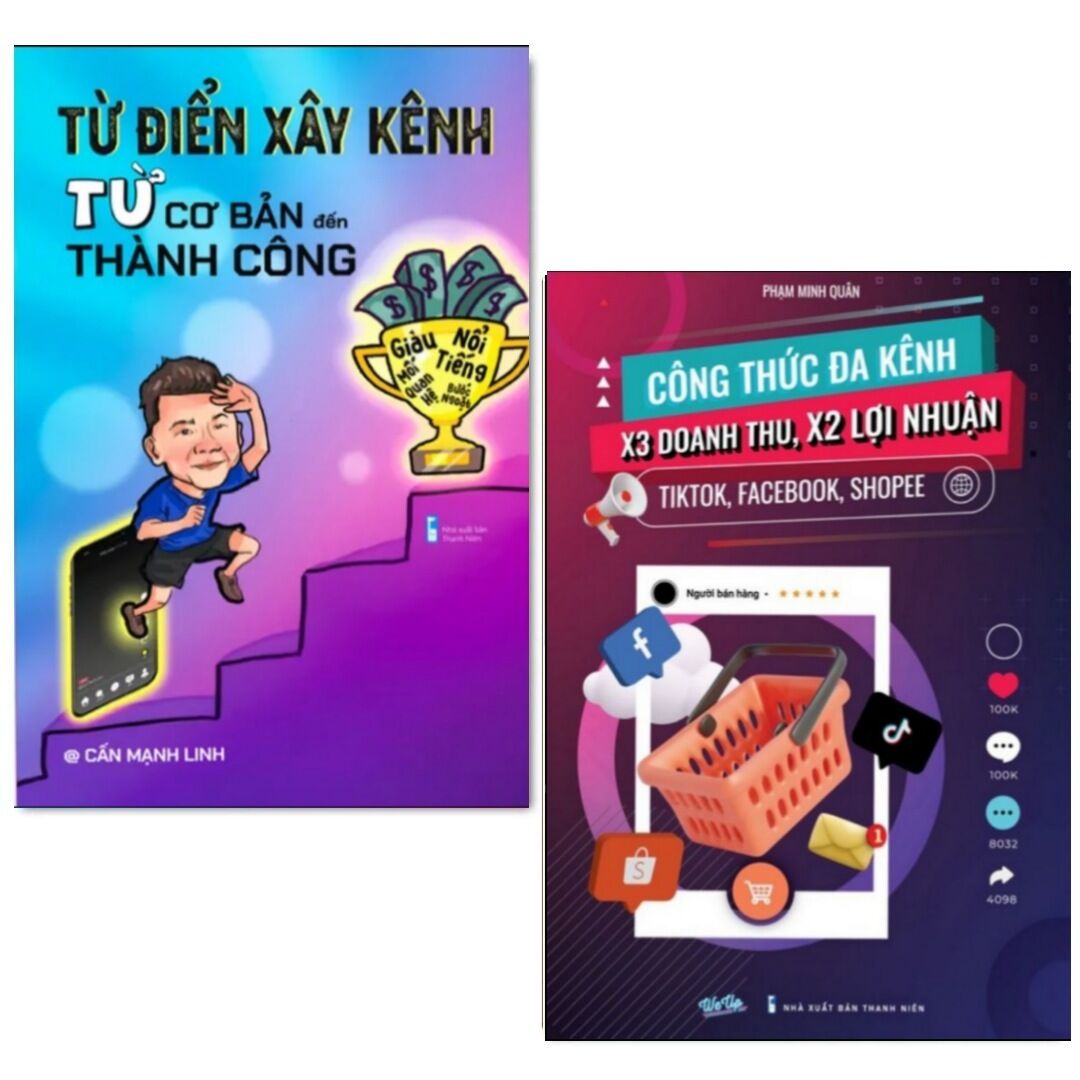 Combo 2 cuốn công thức đa kênh và từ điển xây kênh từ cơ bản đến thành công