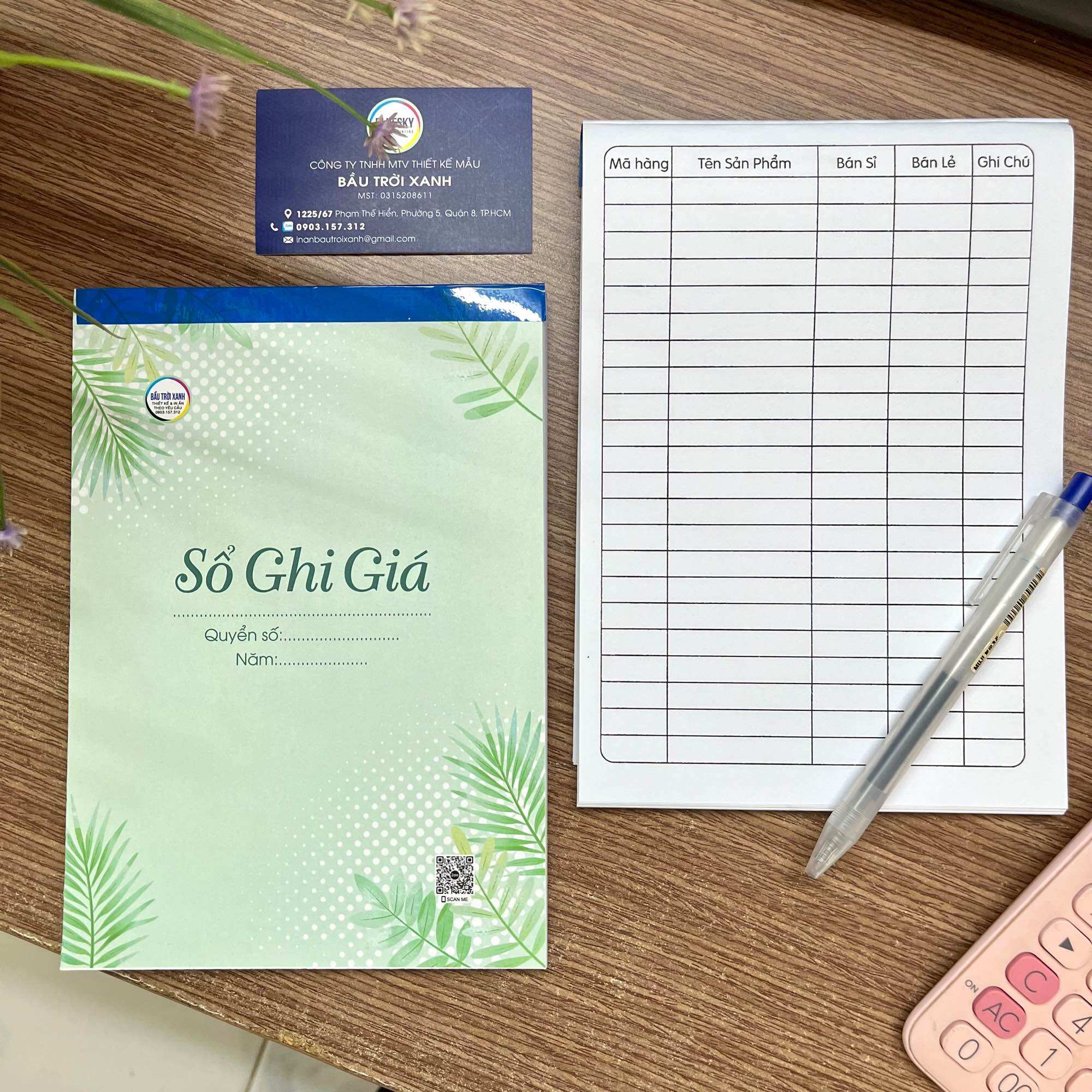 Sổ ghi giá khổ A5 / 70 tờ giấy dày