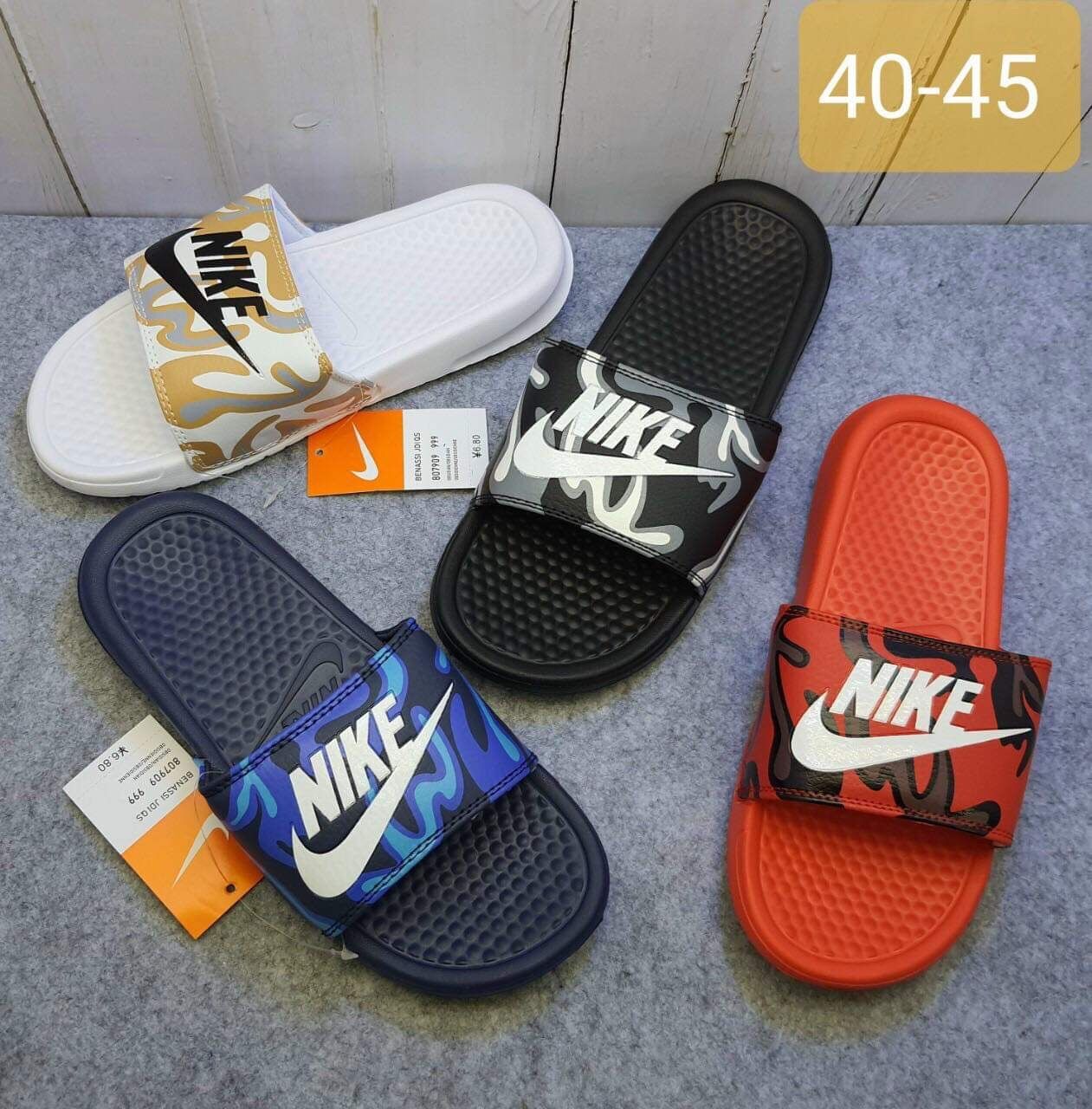 Dép Nike Nk benassi 1.1 có tem in nhiệt có tag unisex