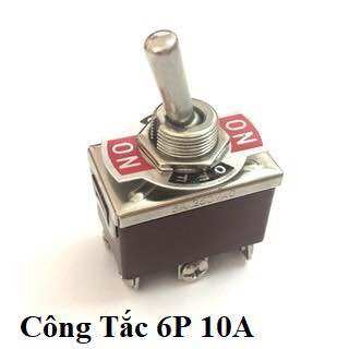 Công tắc 6p 10a 3 chấu 6 chân, đảo chiều động cơ