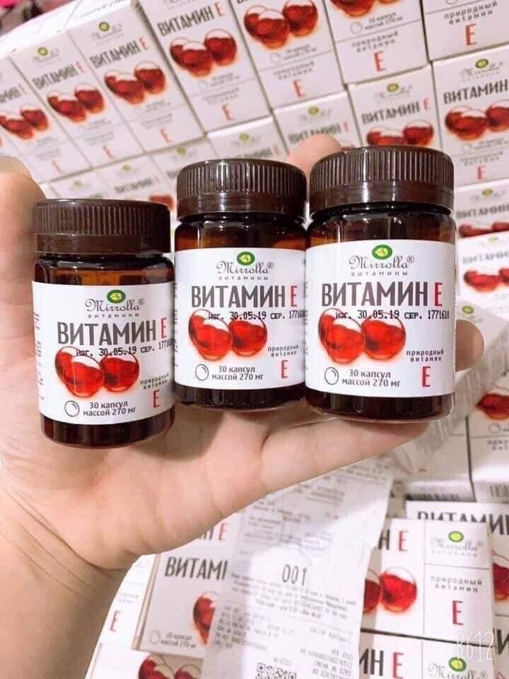 Vitamin E đỏ, viên uống đẹp da vitamin đỏ Nga, hàm lượng 270mg và 400mg