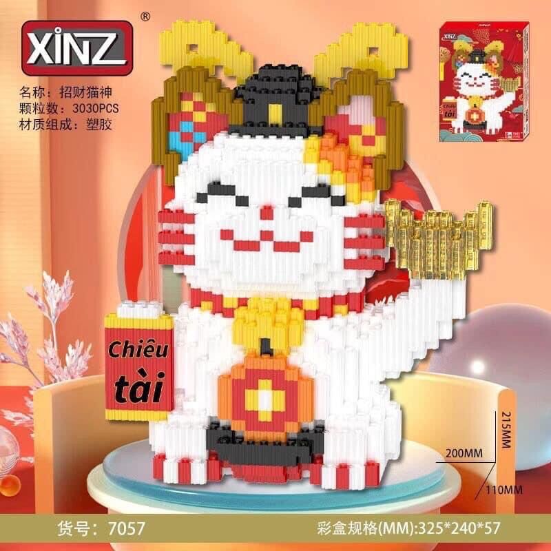 Mô hình lắp ghép Mèo thần tài