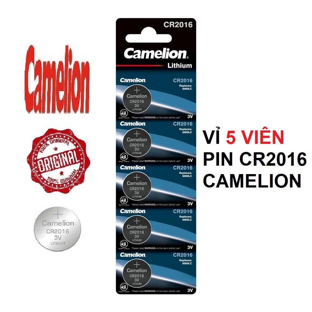 Vỉ 5 viên pin CR2016 CR2032 CR2025 Camelion