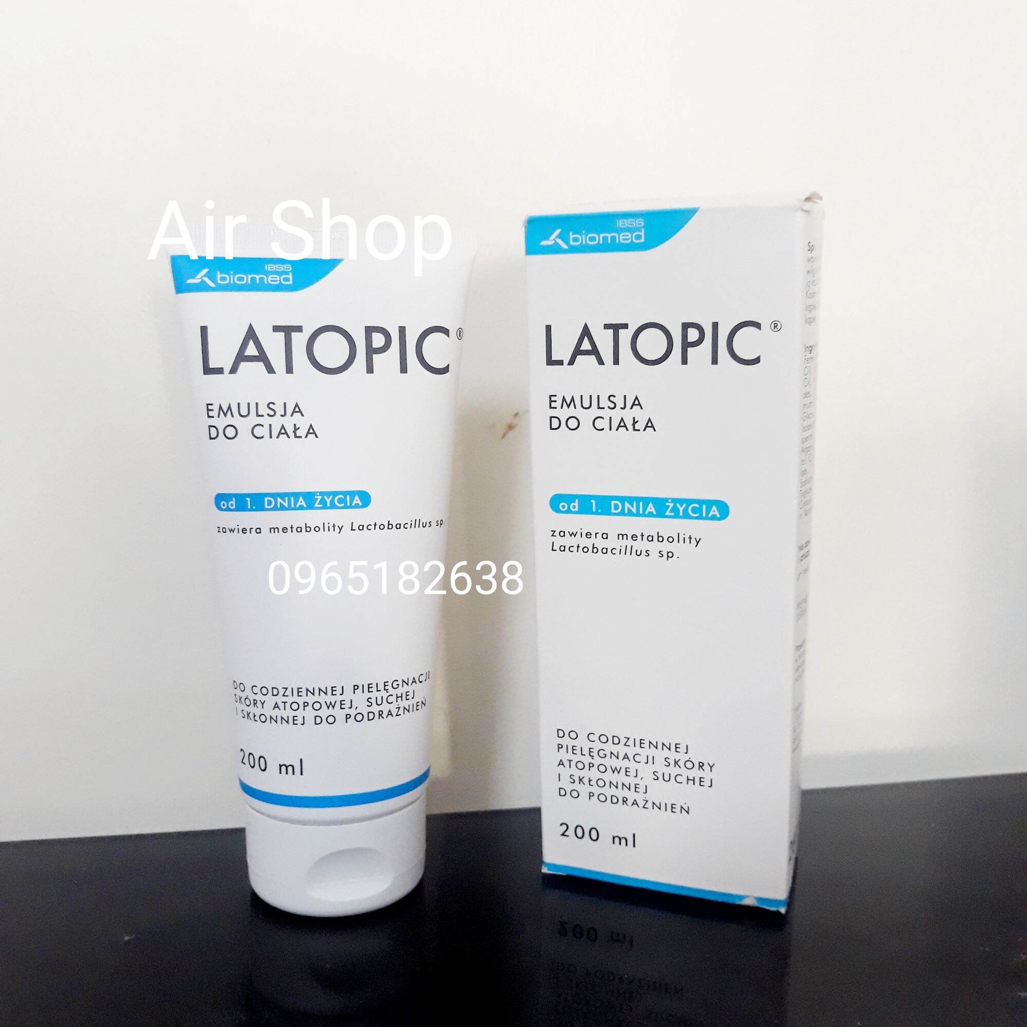 Nhũ tương dưỡng ẩm Latopic 200ml – Nhũ tương dưỡng ẩm dịu ngứa da dị ứng kích ứng