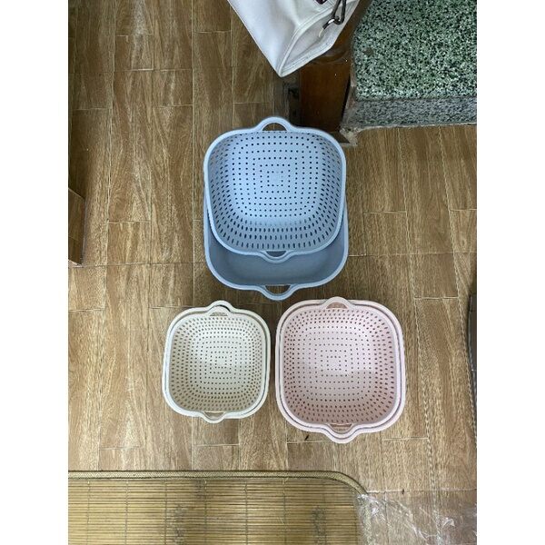 Bộ rổ 2 lớp ( gồm chậu + rổ ) Việt Nhật các cỡ