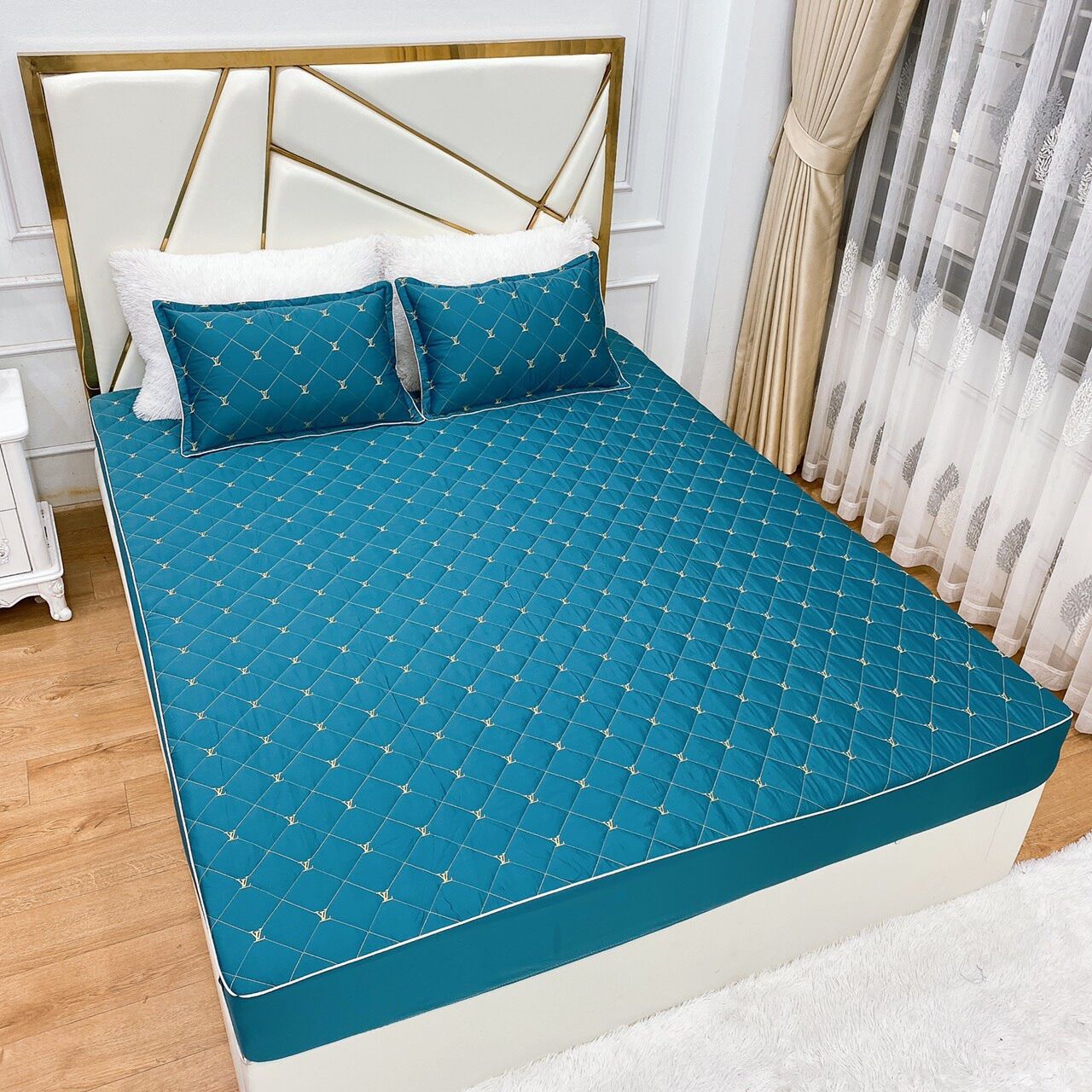 Ga phi lụa chun trần tặng kèm 2 vỏ gối đầu
