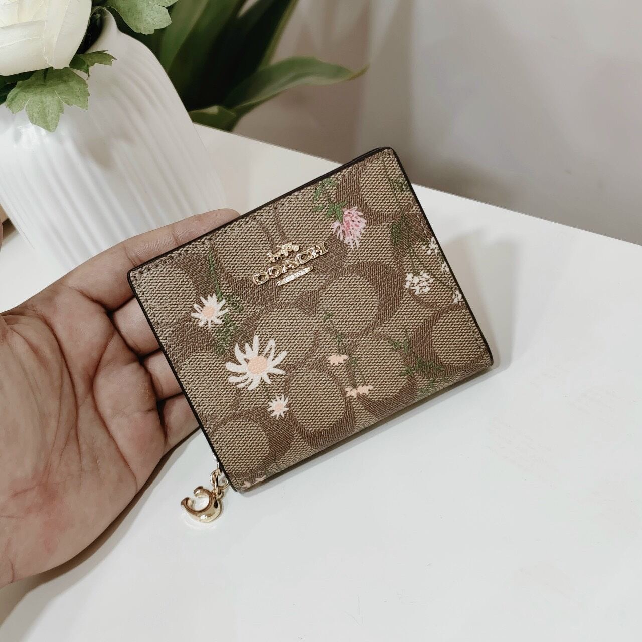 VÍ C🅾️ACH - Snap Wallet họa tiết siêu đẹp