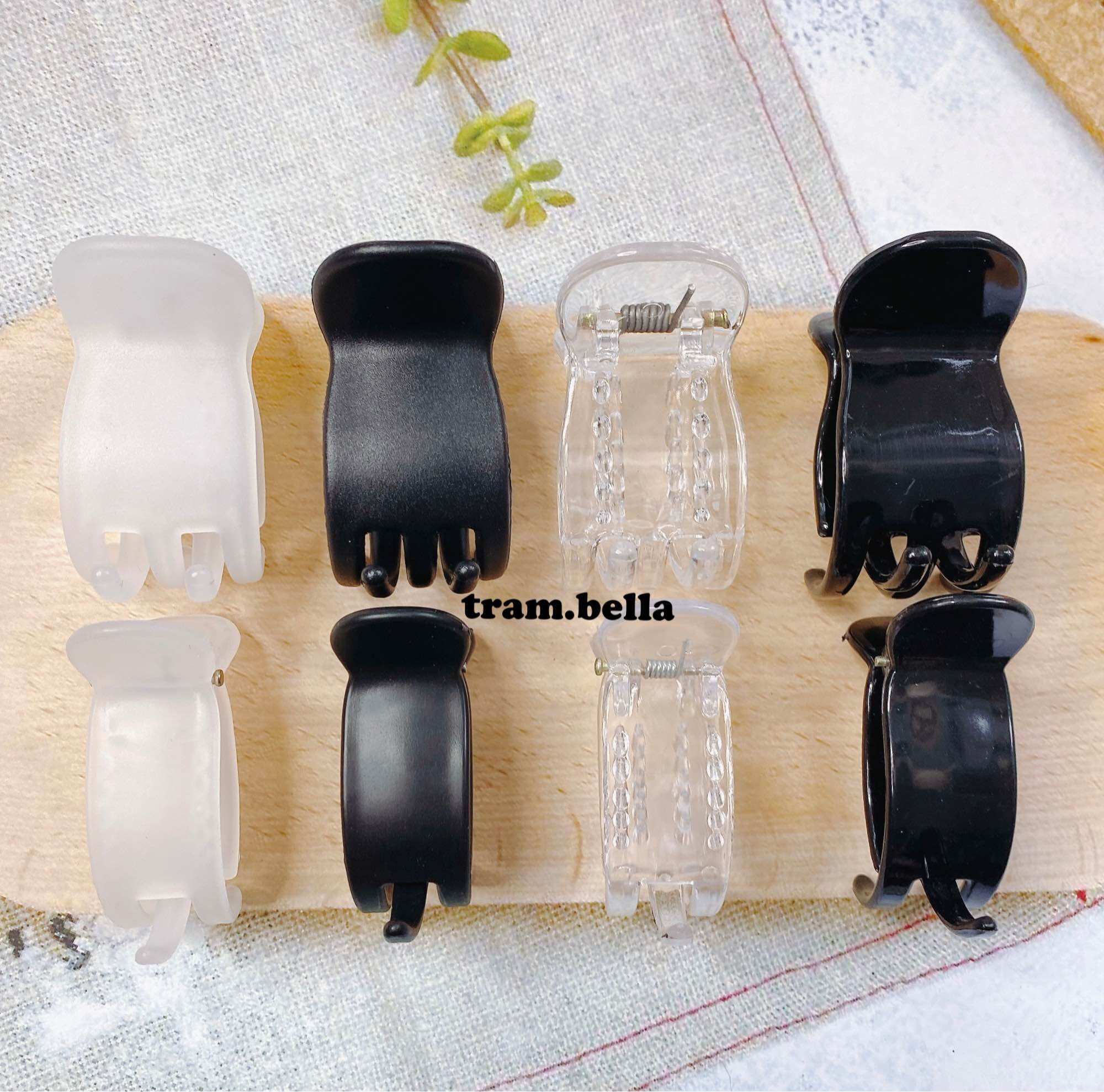 Kẹp tóc càng cua 3 răng 5 răng bầu siêu bền Trâm Bella
