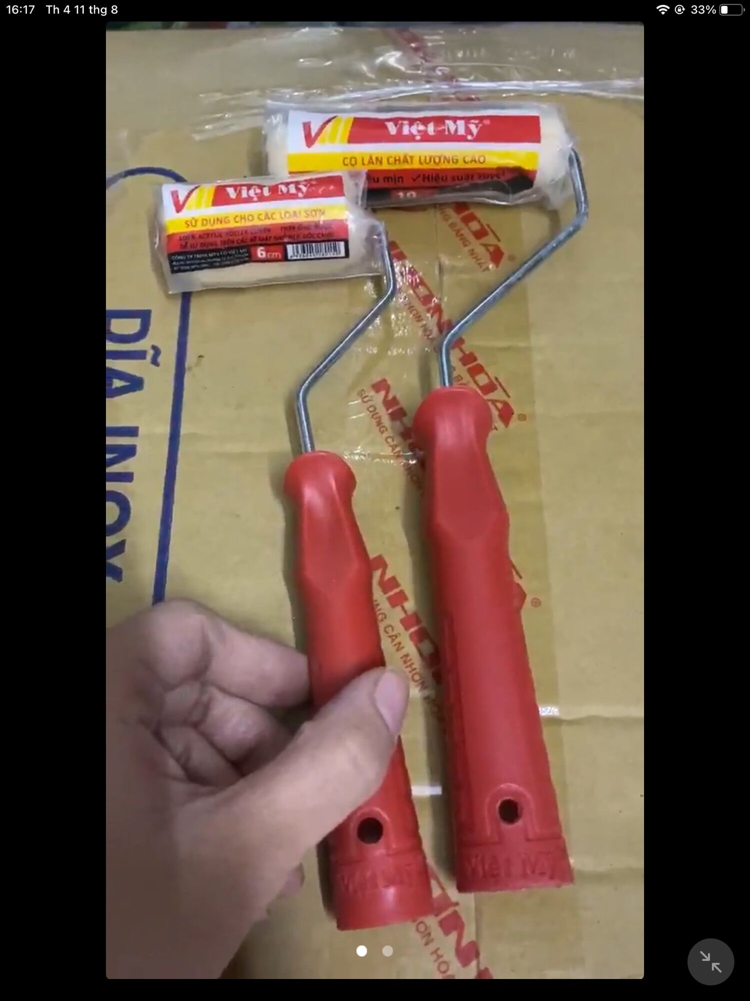 Cọ lô - lăn sơn dầu việt mỹ 10 cm