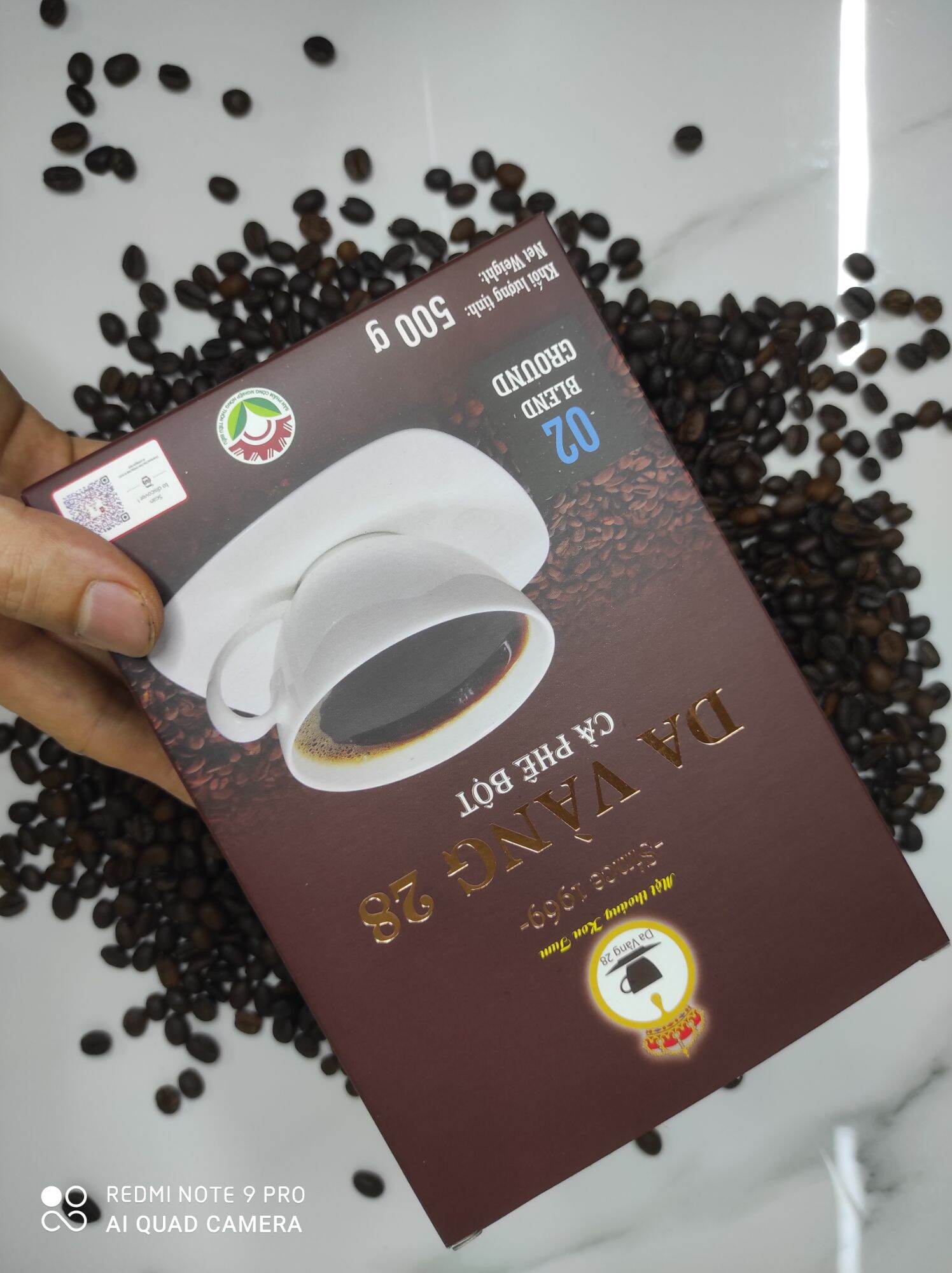 Cà Phê bột số 2 ( 2 hộp 500g )  Rang thủ công bằng củi DA VÀNG 28