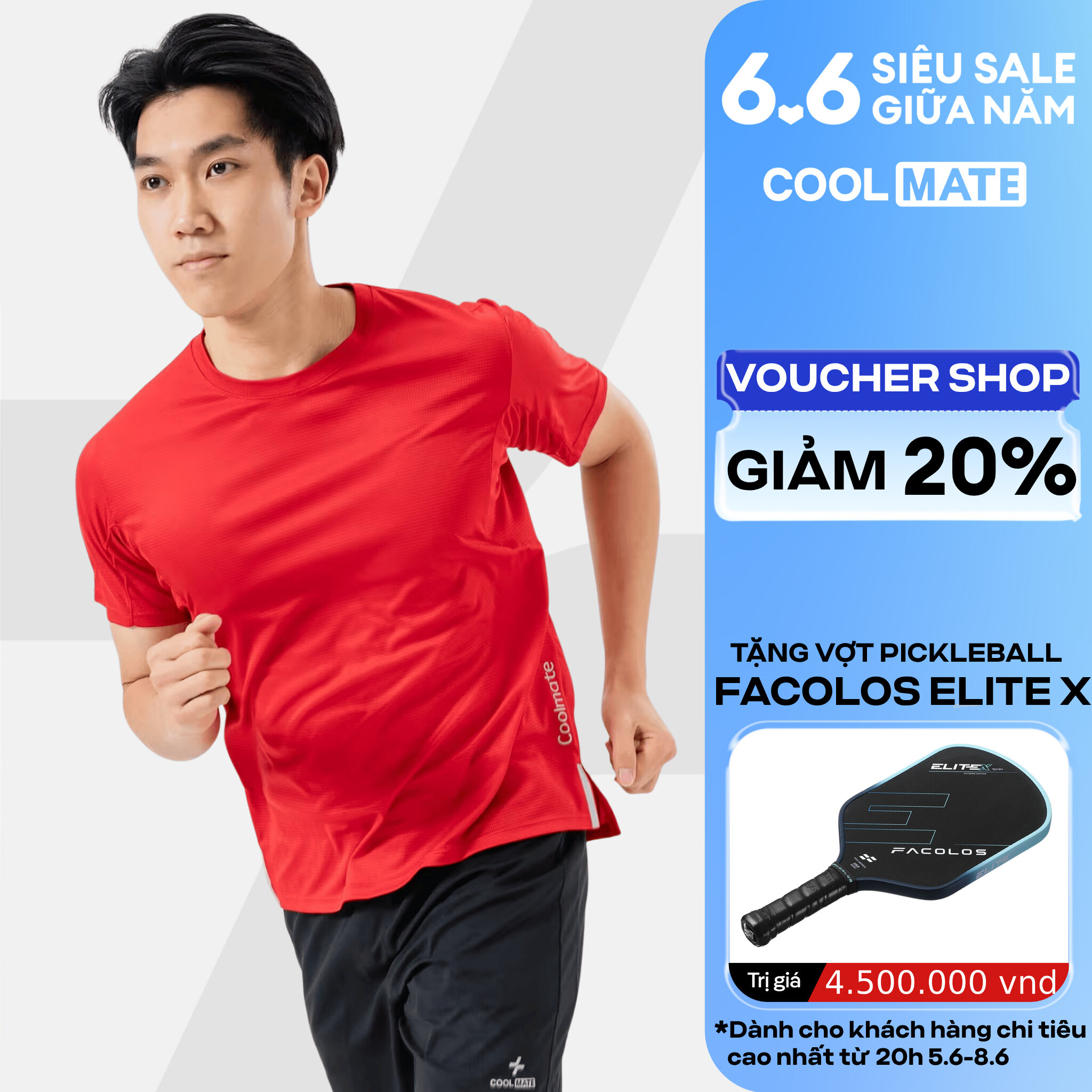 [GIÁ TỐT]Áo thun nam thể thao chạy bộ Essentials Fast  Free Run II siêu nhe, nhanh khô, giảm ma sát - Coolmate