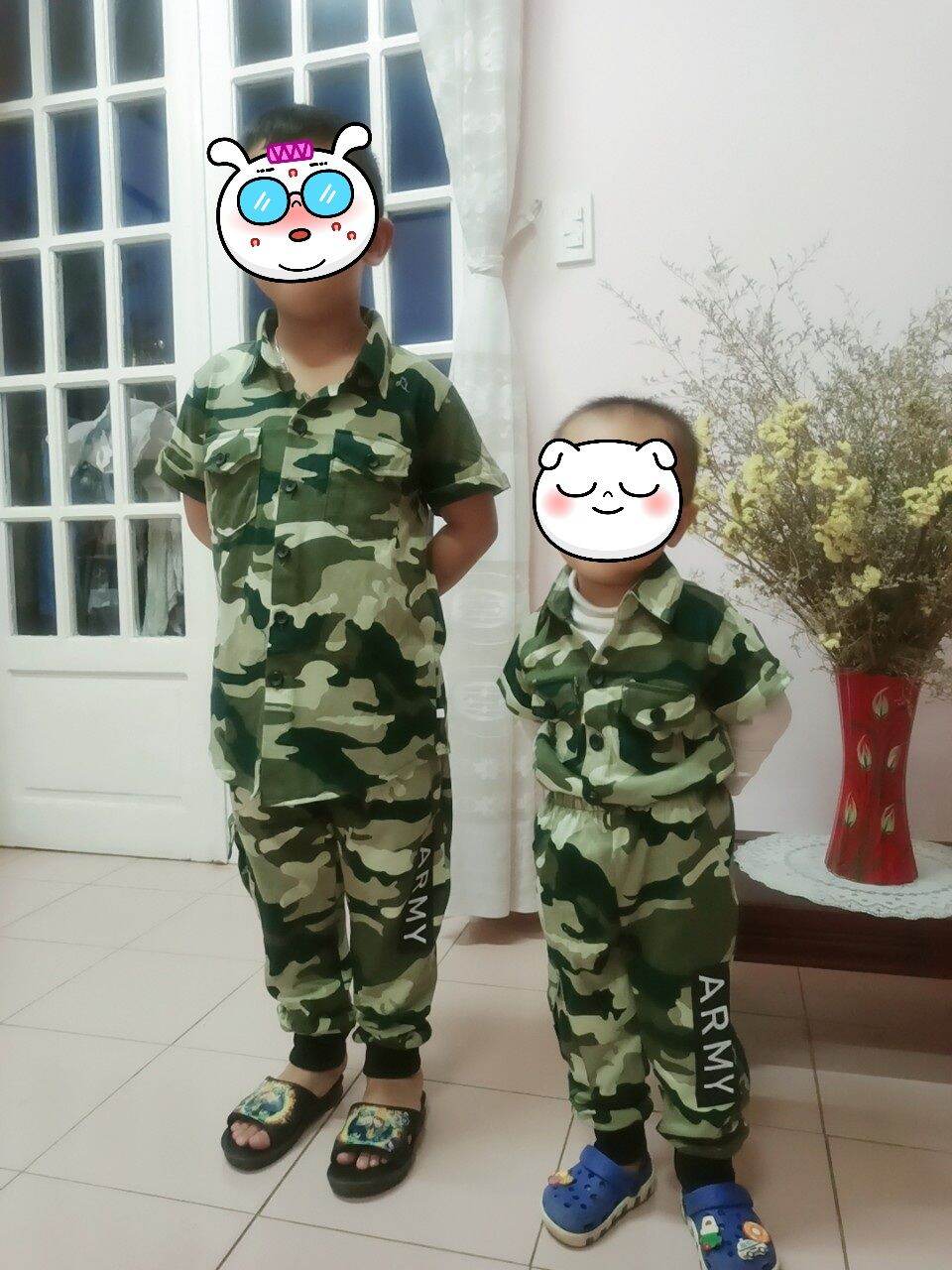 bộ rằn ri (lính) thun cotton 4 chiều 10kg đến 50kg