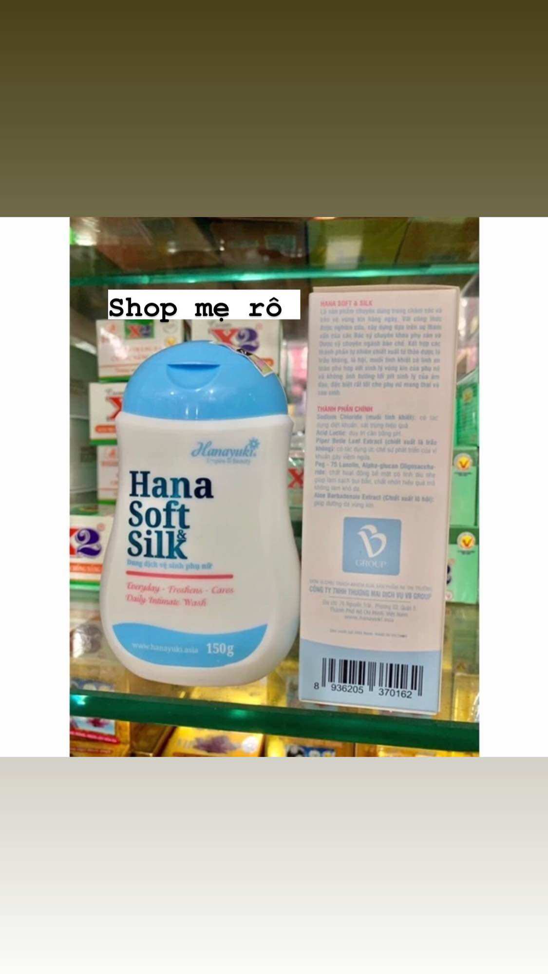 Dung dịch hana soft silk chai 150g
