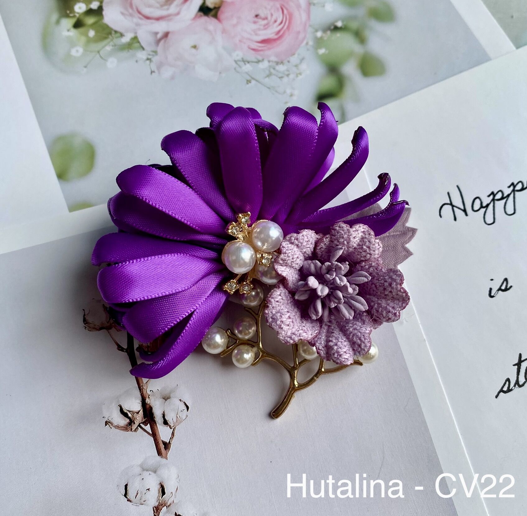 Hoa Cài Áo Handmade Hoa Cúc CV22 - HUTALINA
