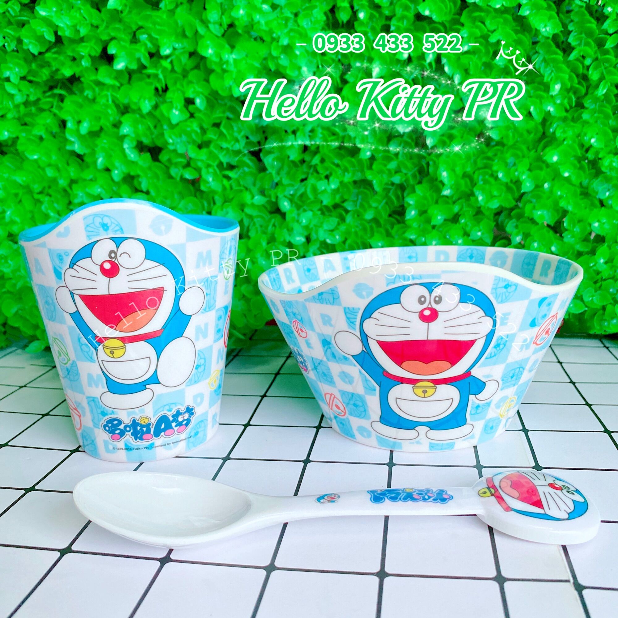 Tô chén khay dĩa muỗng Doremon Doraemon