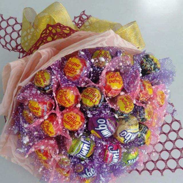 bó hoa kẹo mút siêu đẹp tình yêu 💏💕