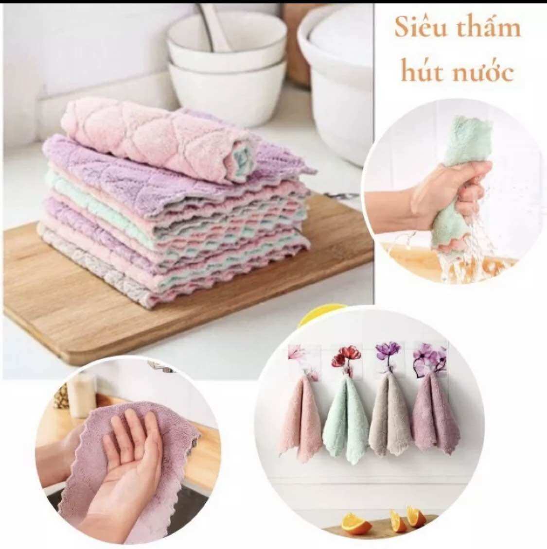 Khăn lau siêu thấm nước đa năng 15 x25 cm
