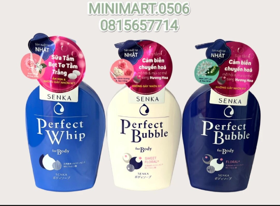 Sữa tắm nhật bản hương nước hoa senka perfect bubble floral+ 500ml