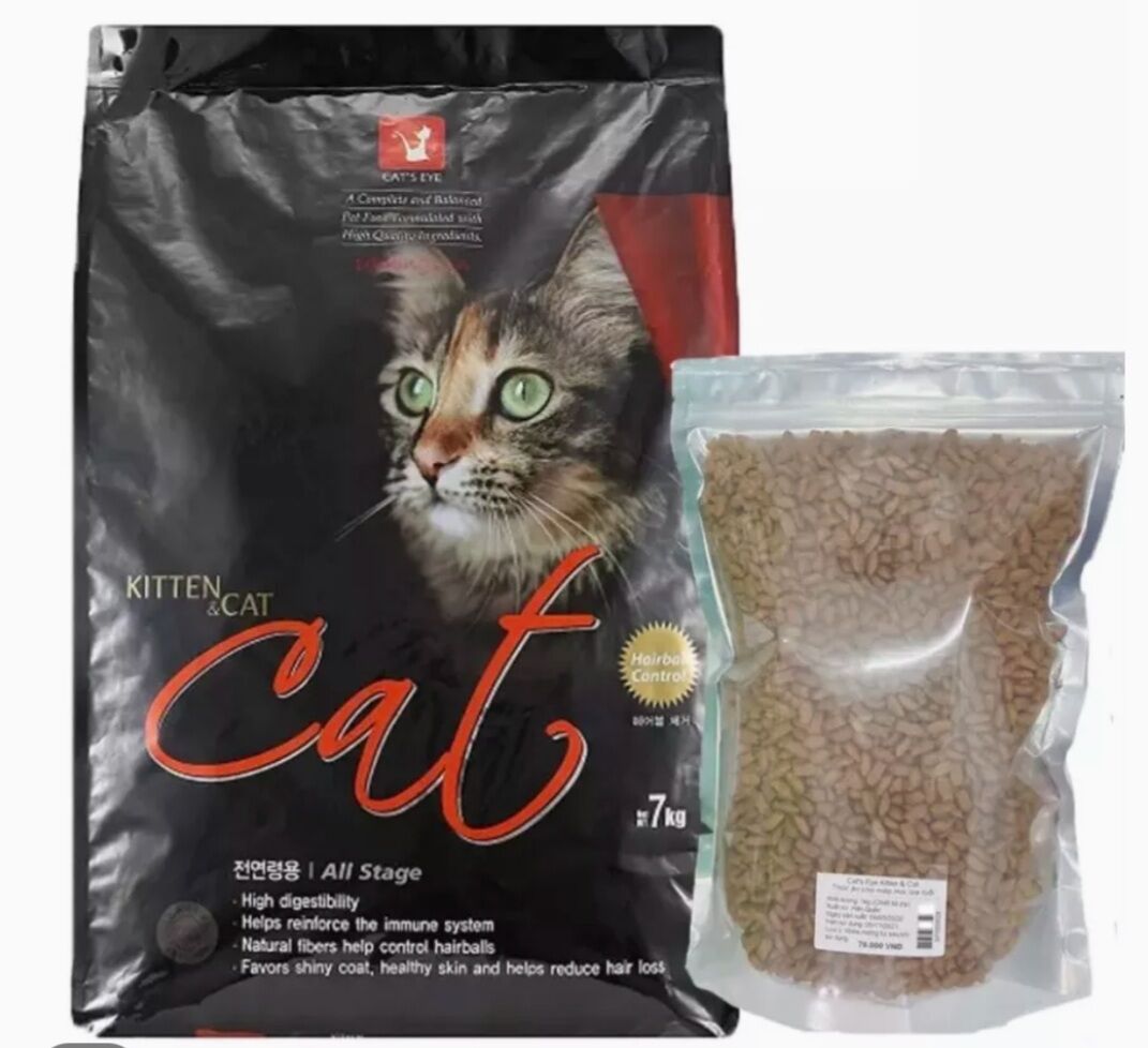 Thức ăn hạt Cateye cho mèo mọi lứa tuổi, 13.5kg, và túi chiết 1kg