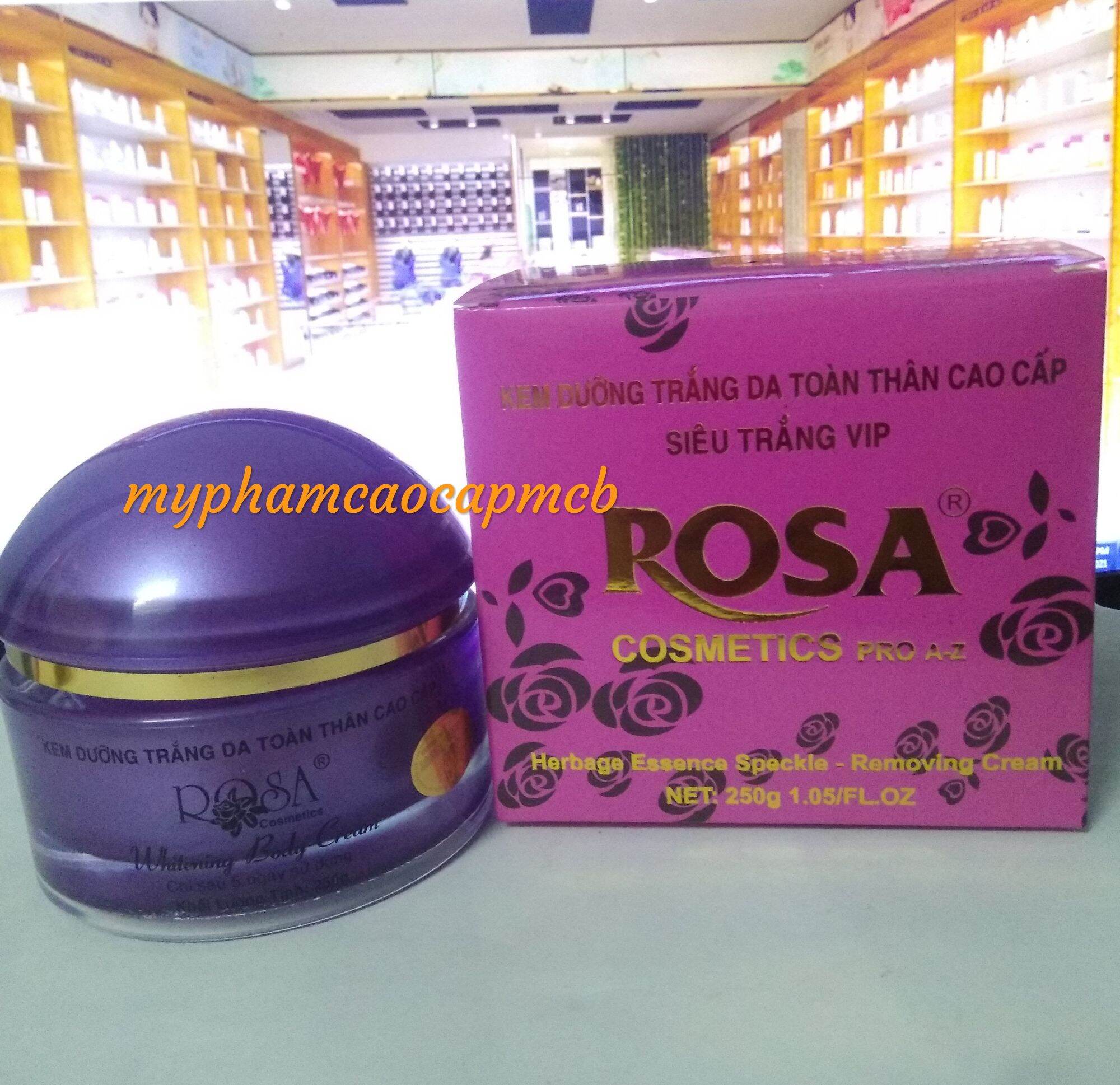 KEM BODY TRẮNG DA ROSA TÍM VIP 250G