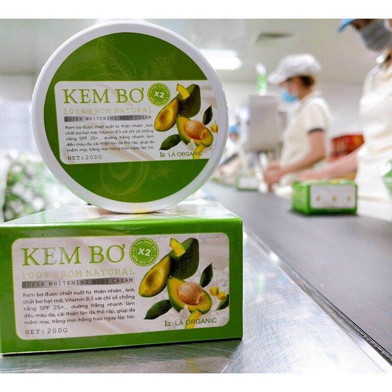 Kem Body Bơ - Lá Organic Mẫu Mới (Hàng Công Ty)