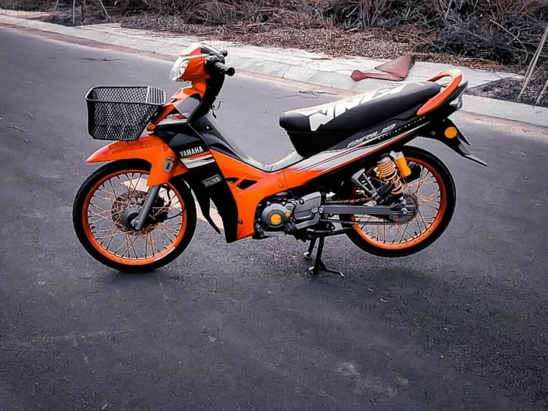 Tem rời xe sirius đen cam, tem chế 3 lớp không bay màu