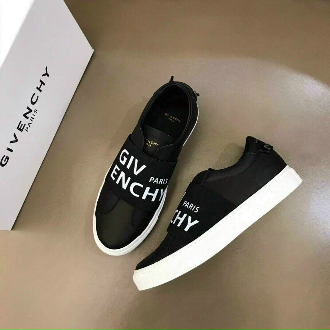 Giày sneaker -giày nam lười g.v.c màu đen full size 38-43