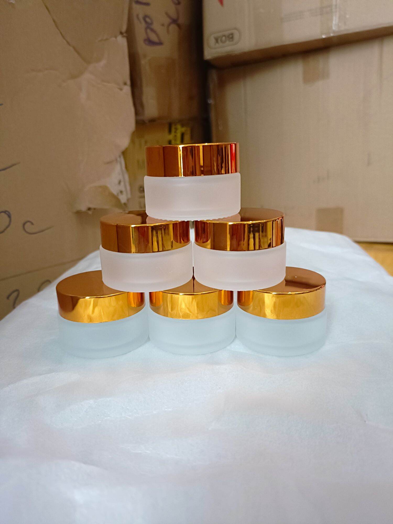 ⭐Combo 10⭐ hủ thủy tinh đựng kem 20gr ( kèm nắp lót, thân mờ) chất liệu dày, tiện lợi